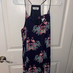 Flamingo dress with pockets